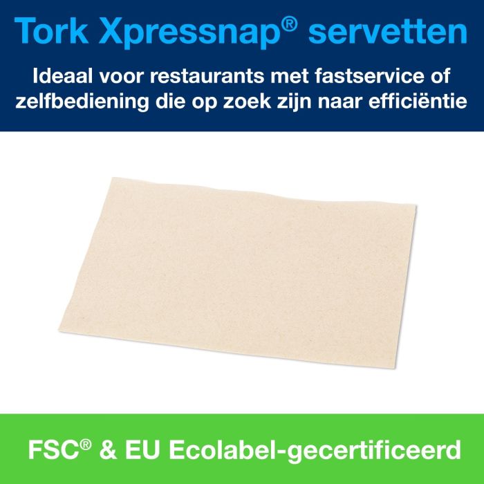 Tork 12880 Xpressnap 8000st extra zachte dispenserservet 21.3x16.5cm 2-laags naturel doos 8000 stuks (12880)