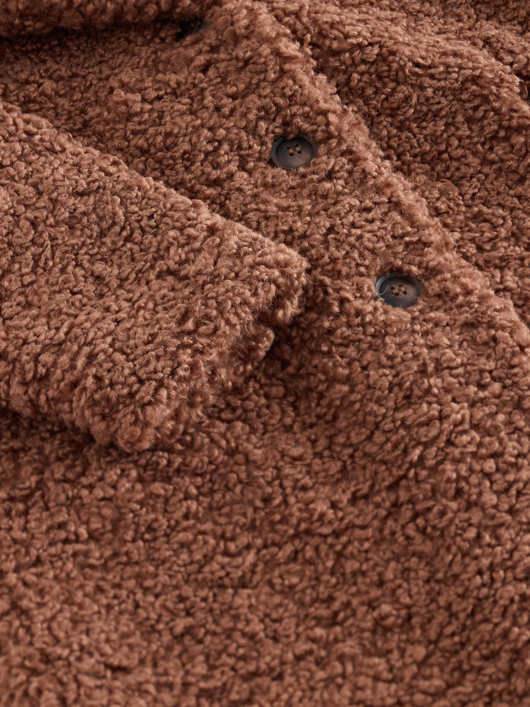 Camel - Lange fleecejas met teddy borg (3 - 16 jr)