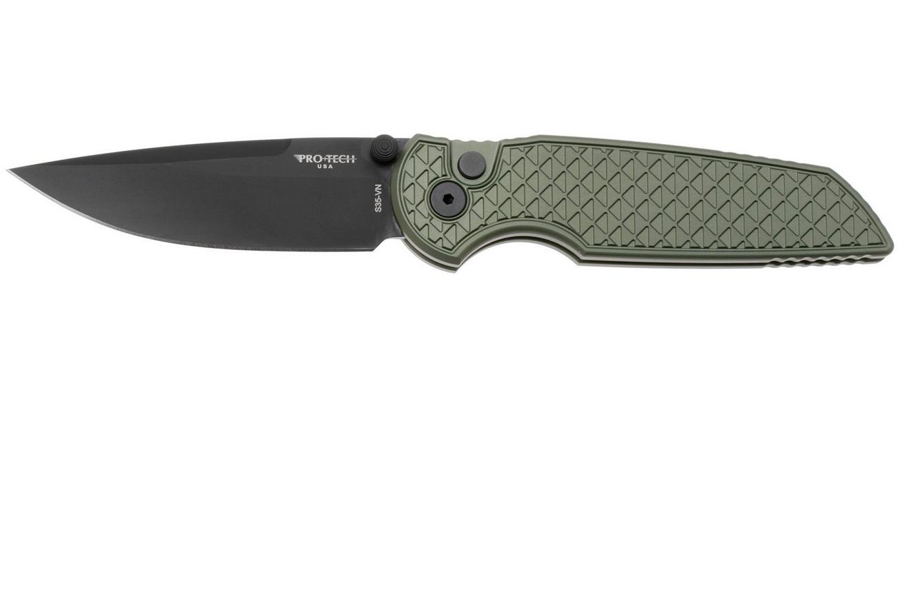 Pro-Tech TR-3 Integrity INT106-Green, DLC S35VN, Green Relic Textured Aluminum, zakmes