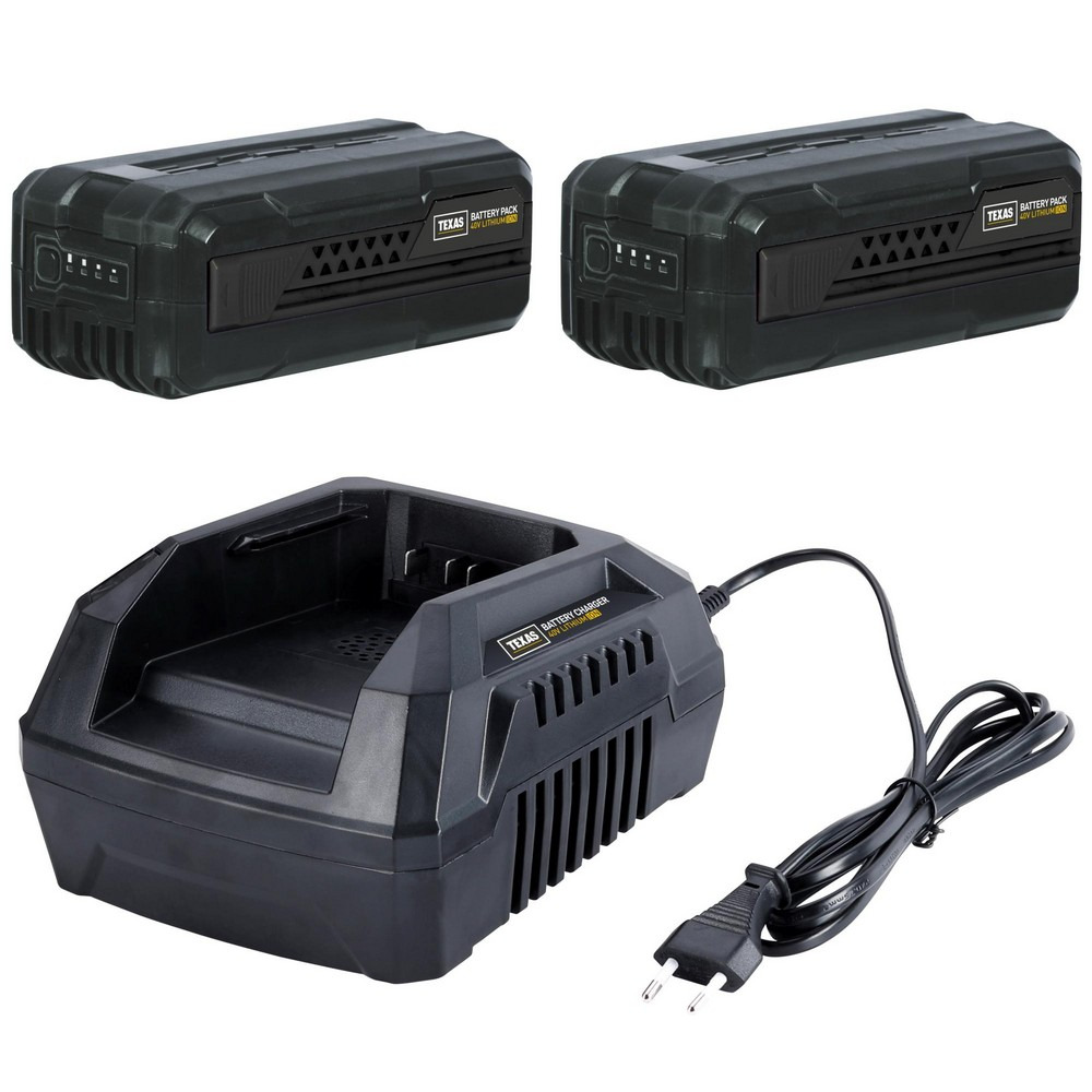 Tondeuse tractée double batterie 40v chargeur lame 46cm texas razor 4640tr-li