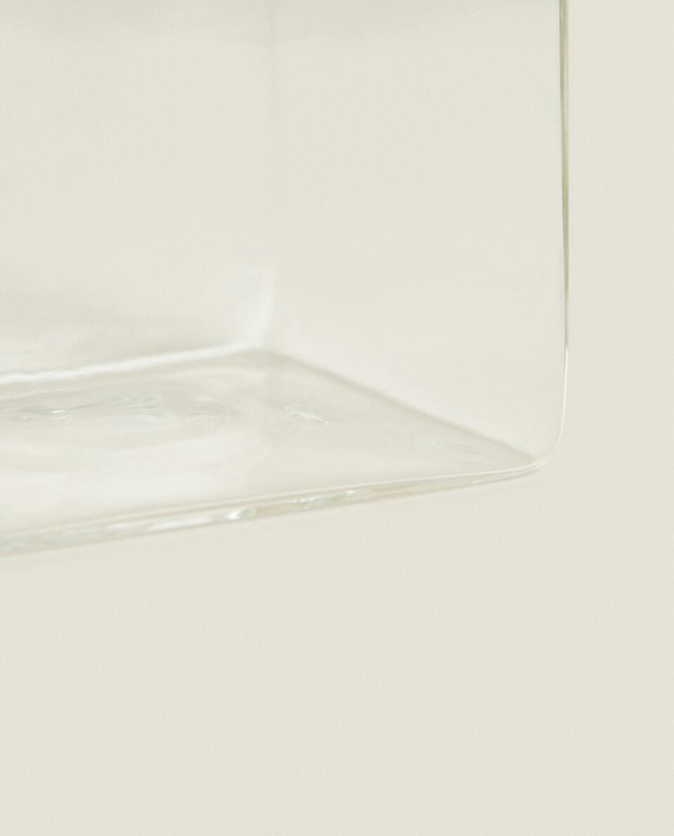 VASO DE VIDRO QUADRADO