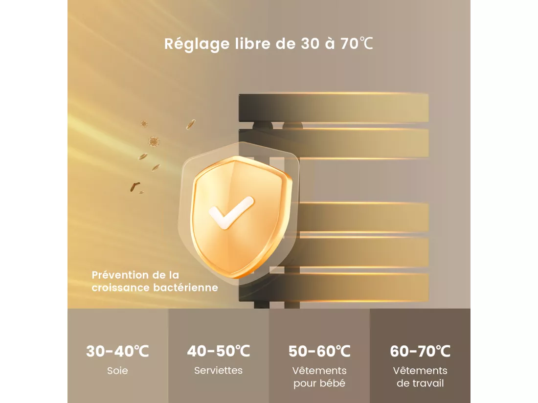 EMKE Sèche-Serviettes Électrique de salle de bain 1000 x 500 mm, Porte-serviettes chauffant électrique, Noir 350W,Chauffe-serviettes Électrique