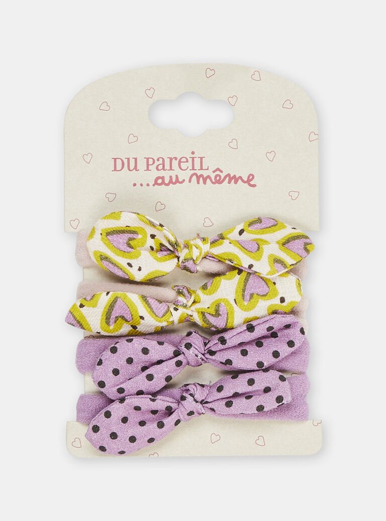 4 élastiques écru foncé fille