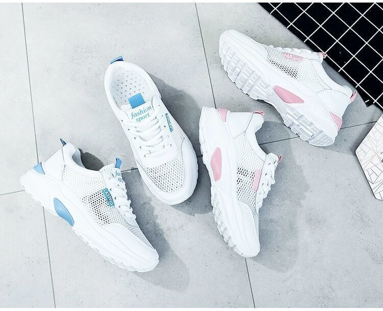 caneik - Veterschoenen met mesh paneel en letters