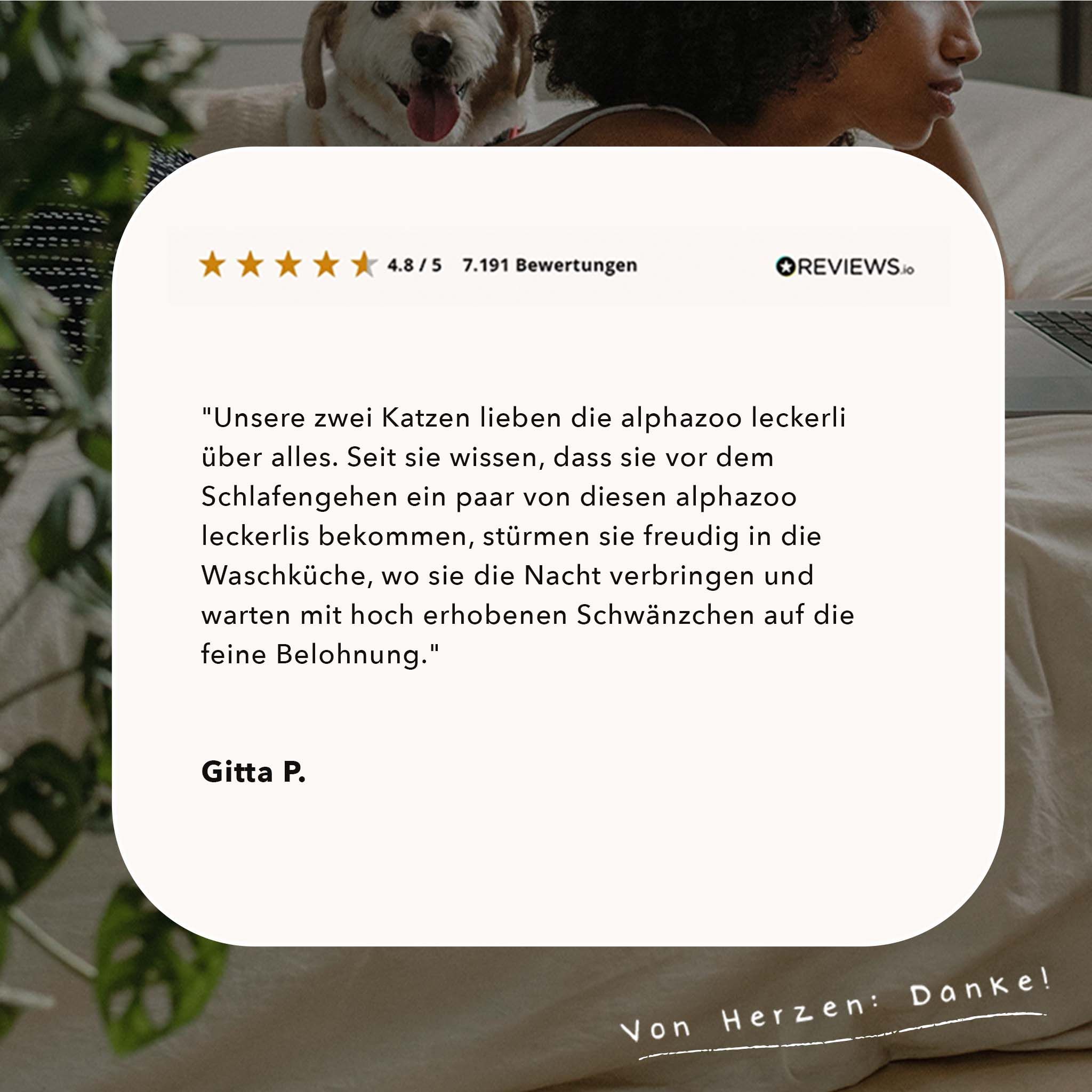 ALPHAZOO Leckerli Ente, Snacks für Katzen