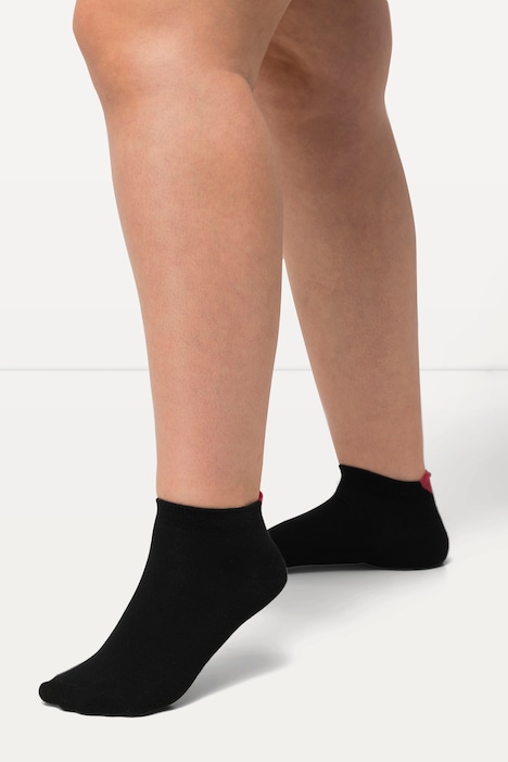 3er-Pack Sneakersocken, Herzlasche, kurzer Schaft
