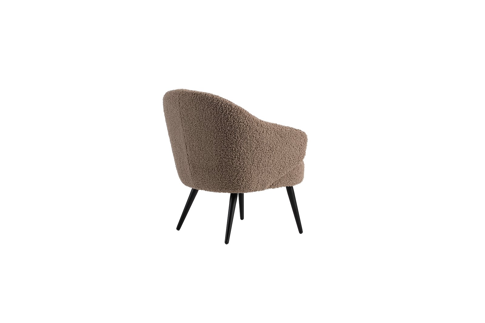 Dublin stol med sorte ben, tekstil Glore mørk beige