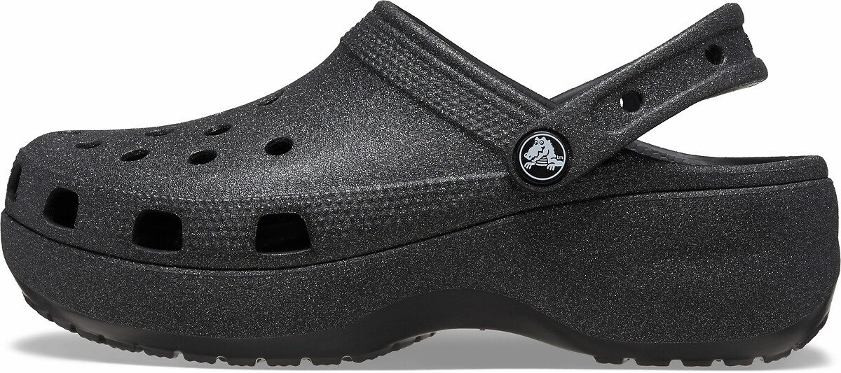 Crocs<br>Tamancos plataforma clássicos com glitter