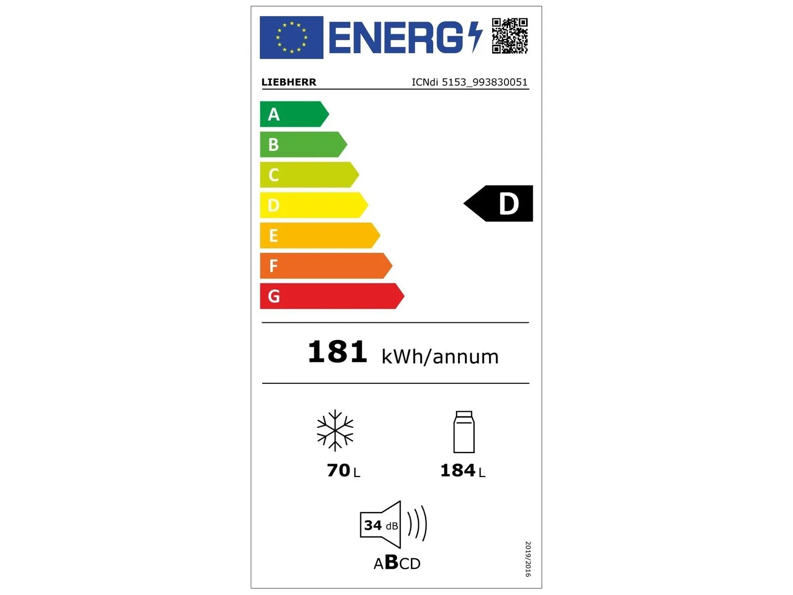 Liebherr ICNdi 5153 Prime Integreret Køle-/Fryseskab med EasyFresh og NoFrost