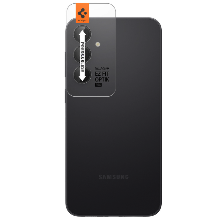 (2er Set) Samsung Galaxy S23 FE Glas Tr EZ Fit Optik Kamera Objektiv Protector Panzer Glas Case Friendly mit Rahmen (AGL06987)