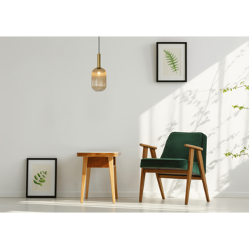 Lucide hanglamp Maloto amber Ø20 cm