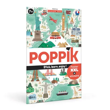 Poppik Sticker Lernposter Weltreise