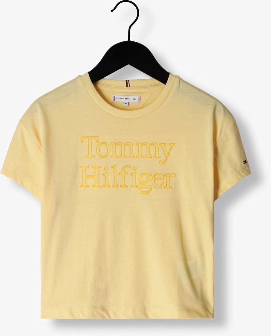 TOMMY HILFIGER gele tommy hilfiger t-shirt tommy hilfiger stitch tee s/s