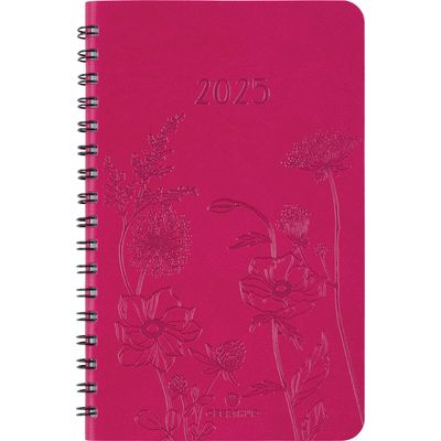 Agenda de poche spiralé Primrose - 1 semaine sur 2 pages - 10 x 15 cm - fuchsia - Oberthur
