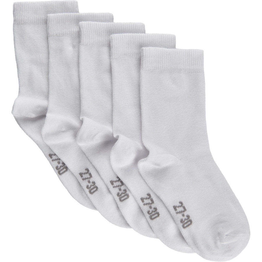 Minymo Socken 5er Pack White