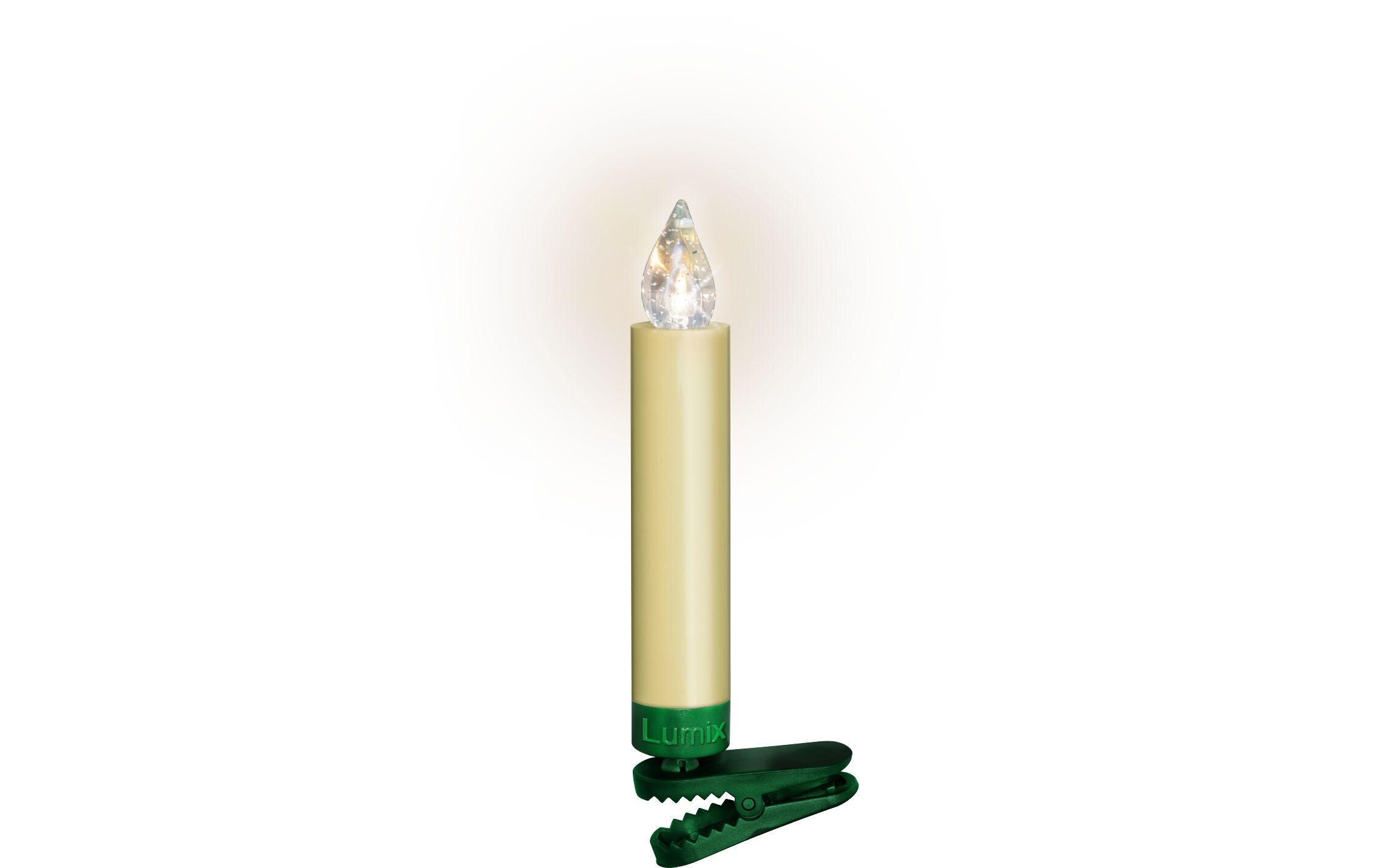 LED Baumkerze SuperLight Mini, Elfenbein, 6er-SetErweiterungsset LED Christbaumkerze