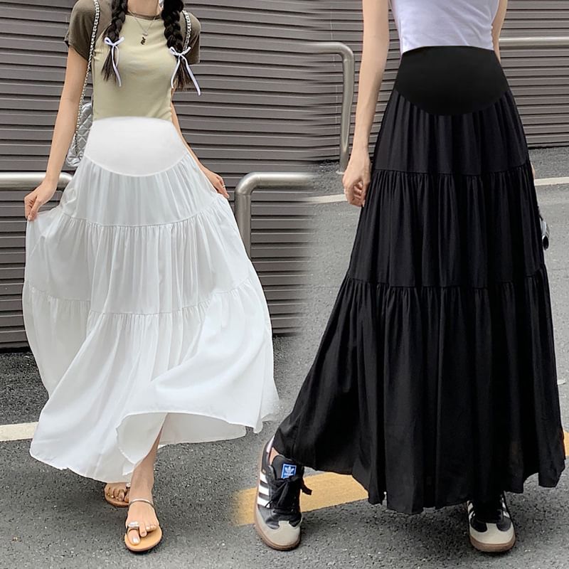 Levsayte - Maternity High Rise Plain Maxi A-Line Rok