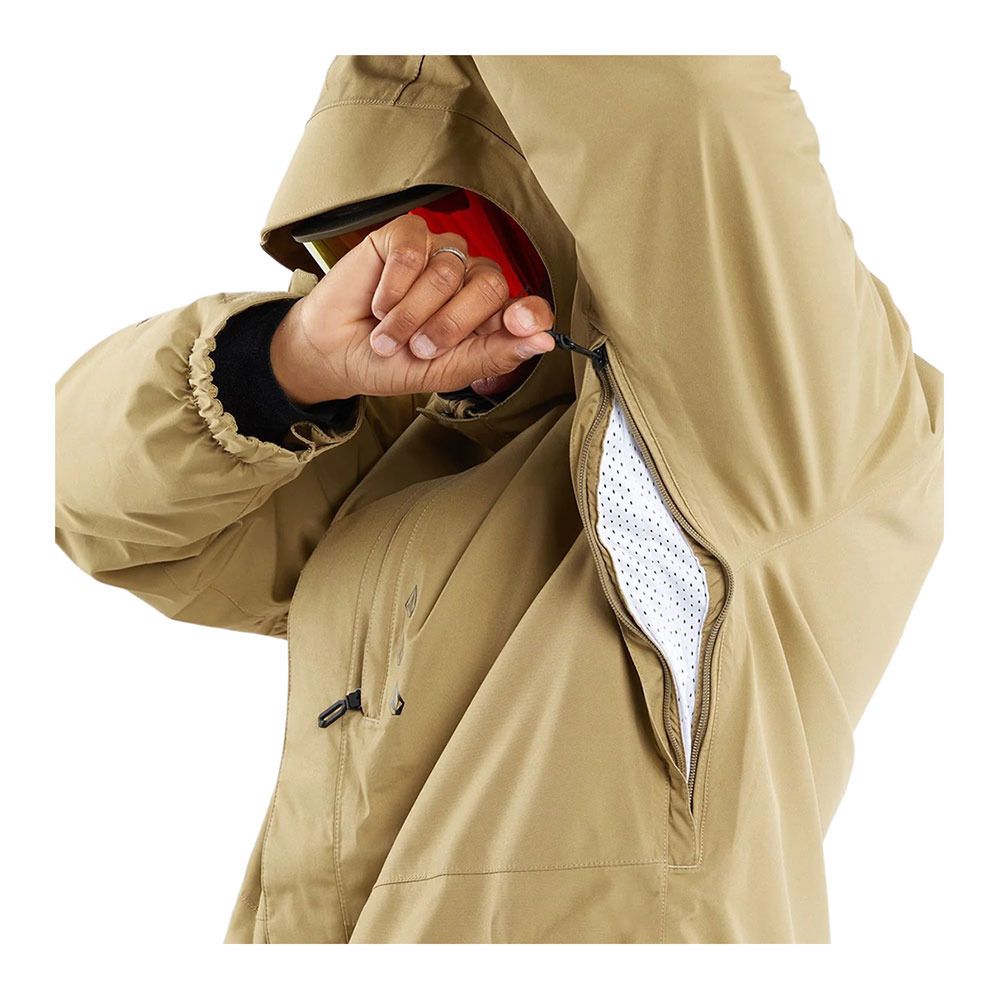 Volcom DUA INS GORE - Veste ski Homme dark khaki