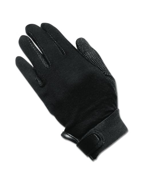 Elt Knit-Cotton Gloves Picot - Ruiteraccessoires - Zwart Large