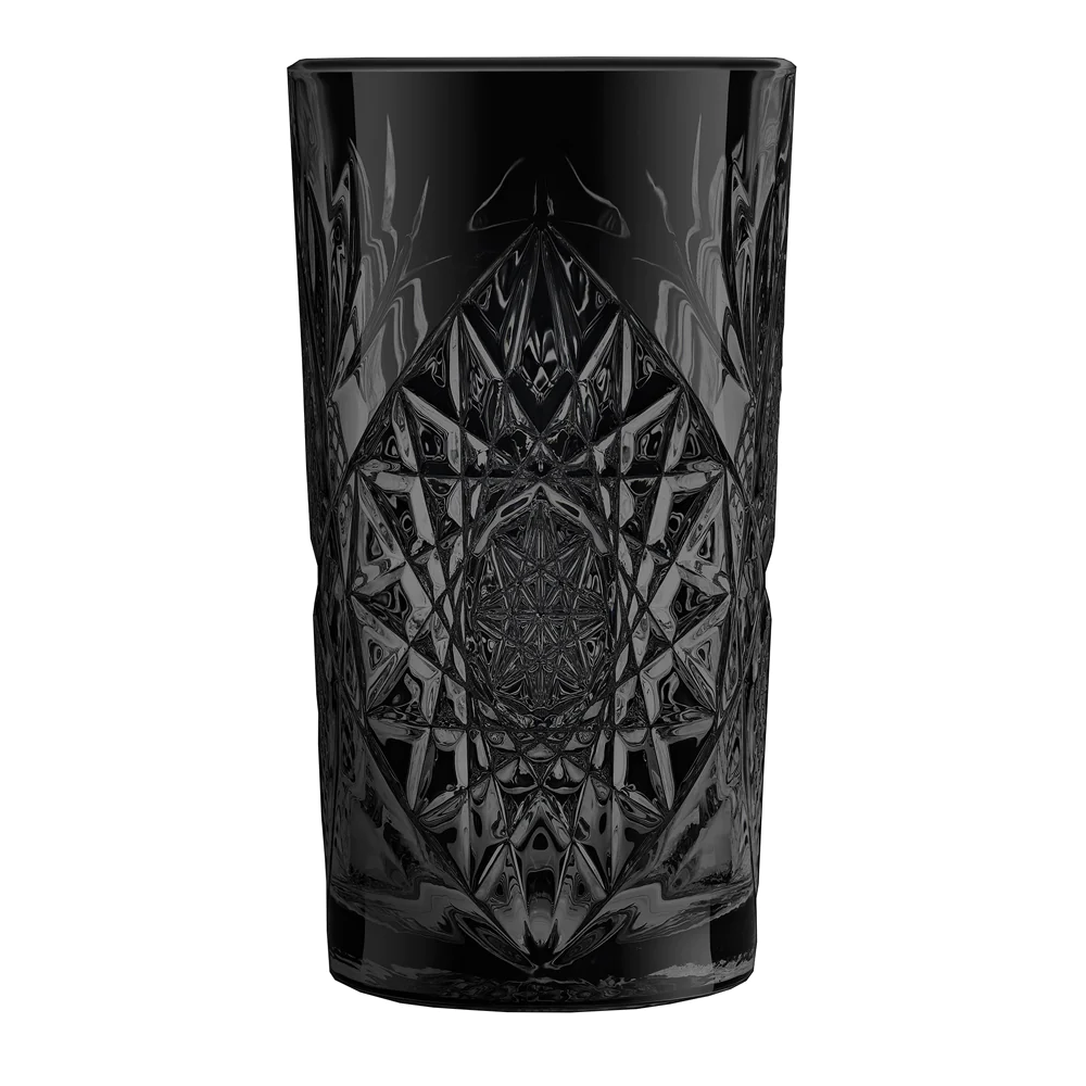 Boîte de 12 gobelets forme haute Hobstar 47,5 cl noir Libbey