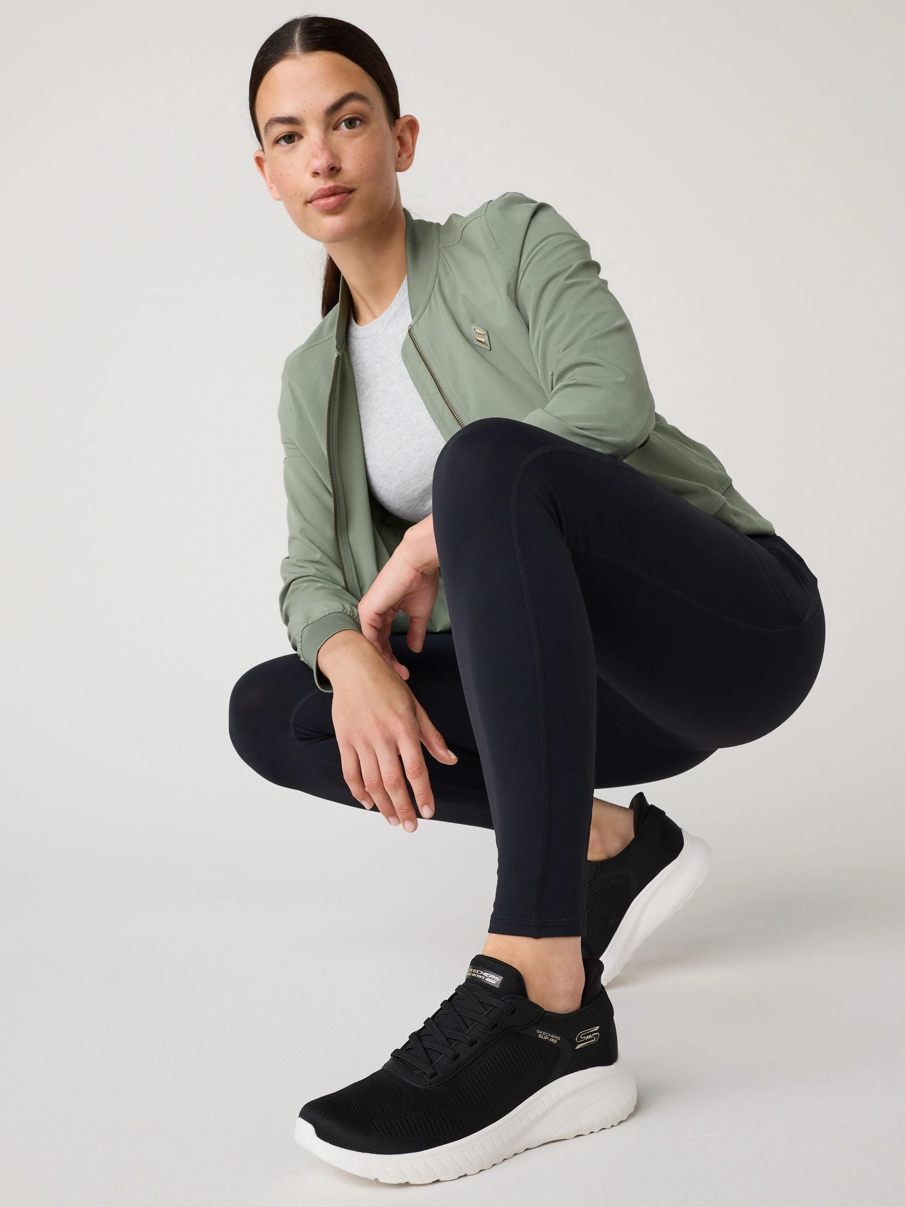 Zwart/wit - Skechers BOBS Sport Squad Chaos Slip In instapsneakers