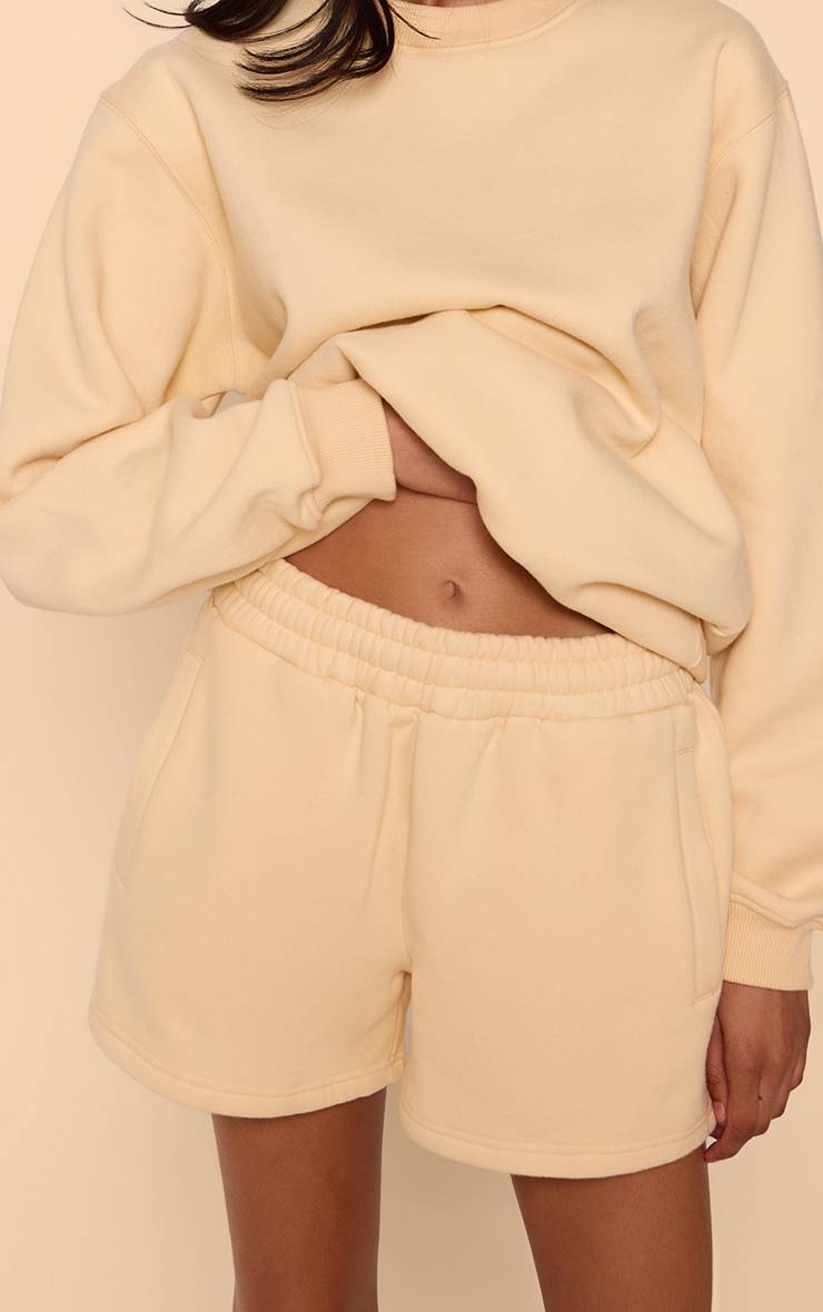 Butter Yellow Short En Molleton De Coton