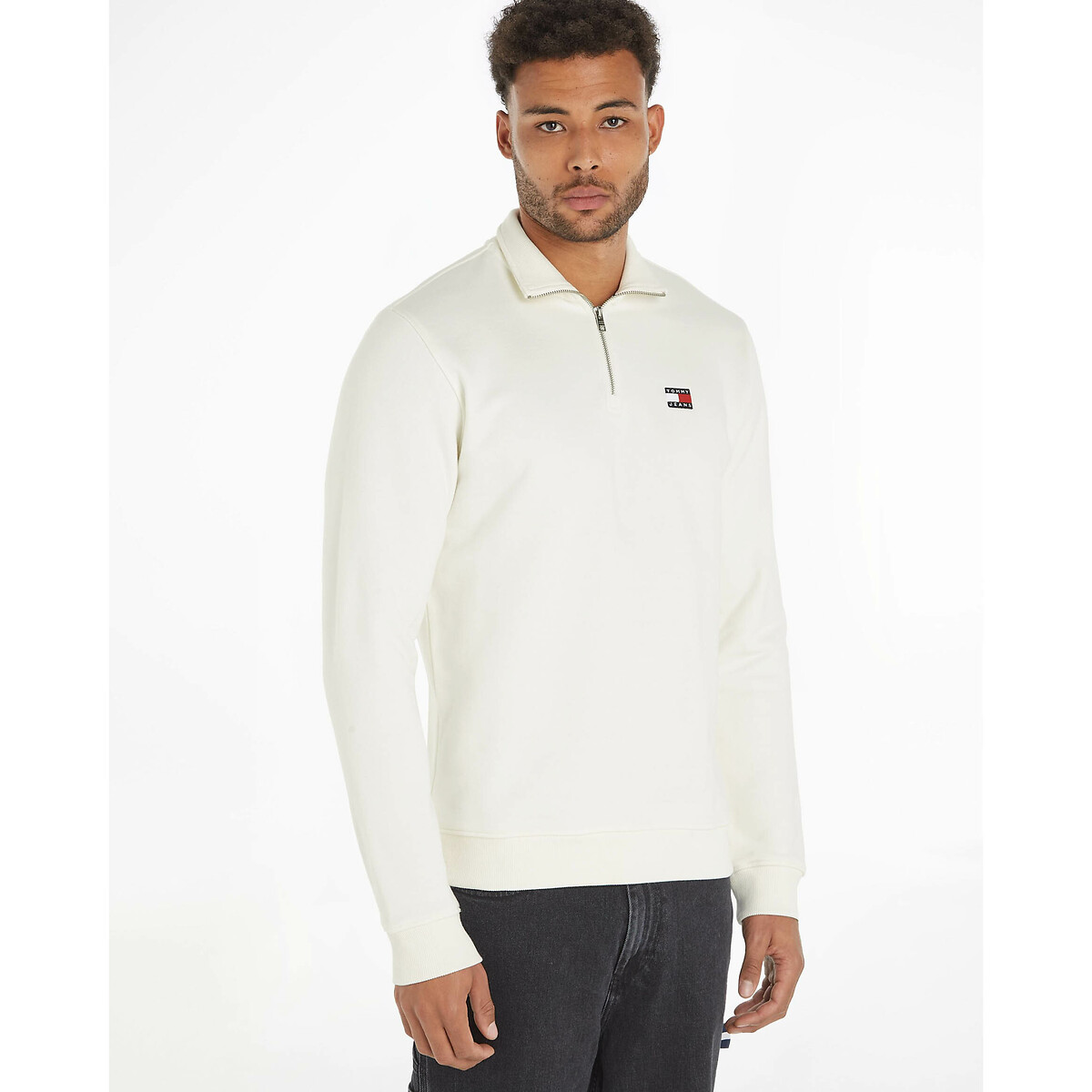TOMMY JEANS<br>Suéter com zíper até a metade