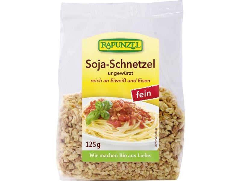 Rapunzel Bio Soja Schnetzel ungewürzt fein 125 g Bio Soja-Schnetzel ungewürzt fein