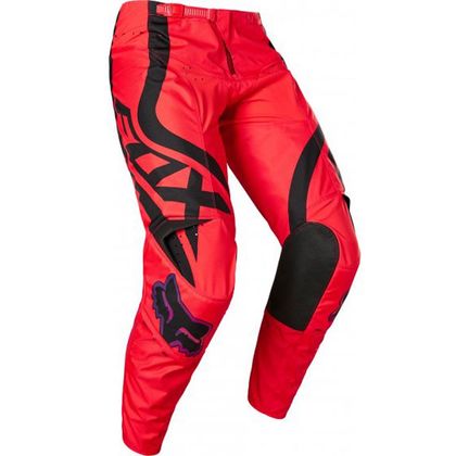 Pantalon cross Fox 180 VENZ - FLUO RED ENFANT - Rouge / Noir
