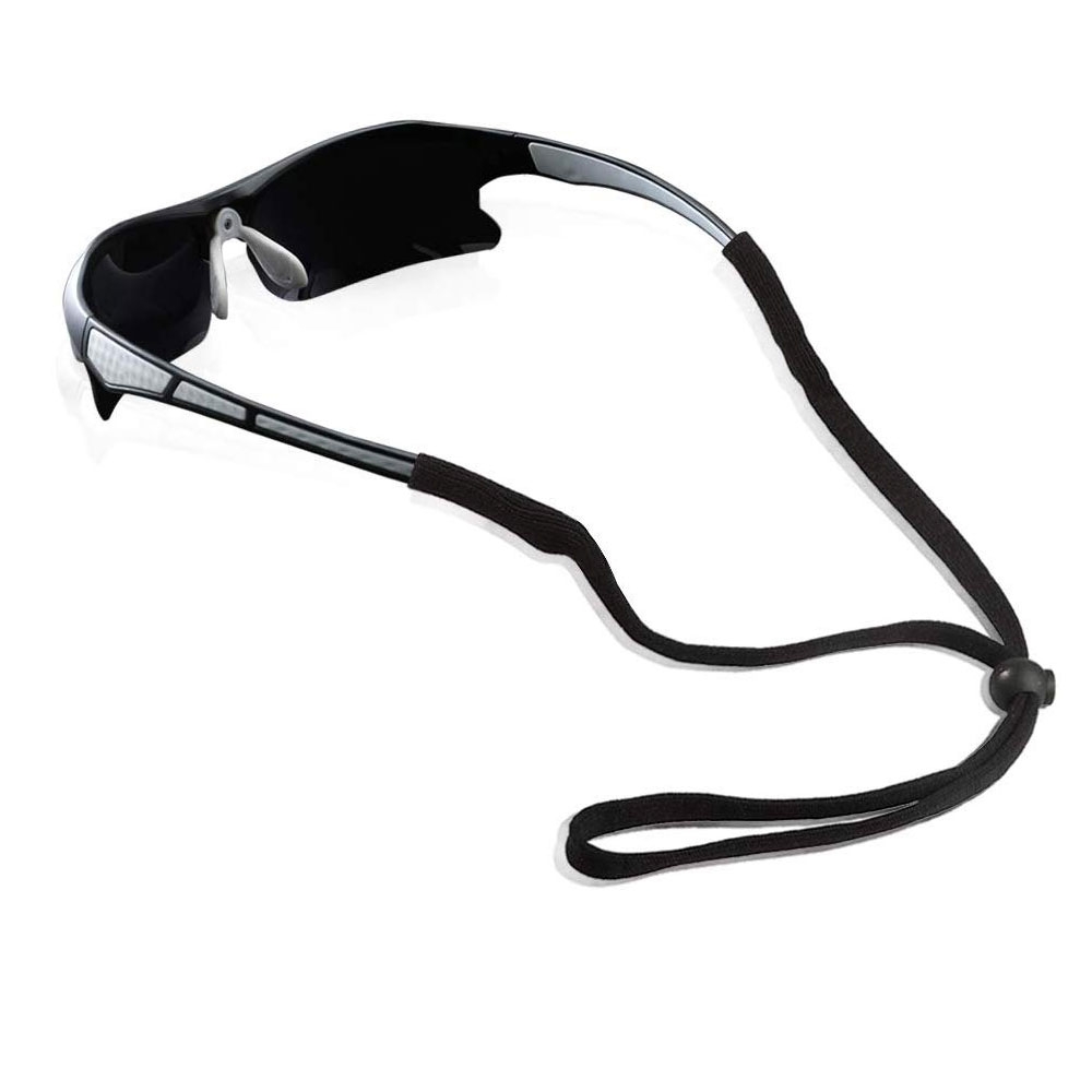 (60cm) Eyewear Halter Brillenkette Sonnenbrillenband Elastische Stoff Nackenkordel - Schwarz