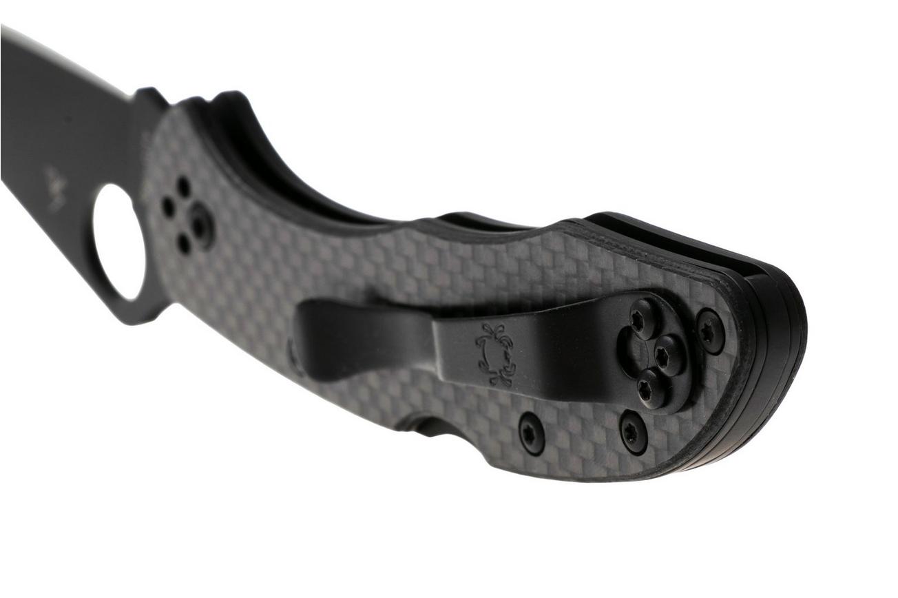 Spyderco Delica 4 Black TiCN CPM CruWear C11CFPBK Carbon Fiber, Sprint Run zakmes