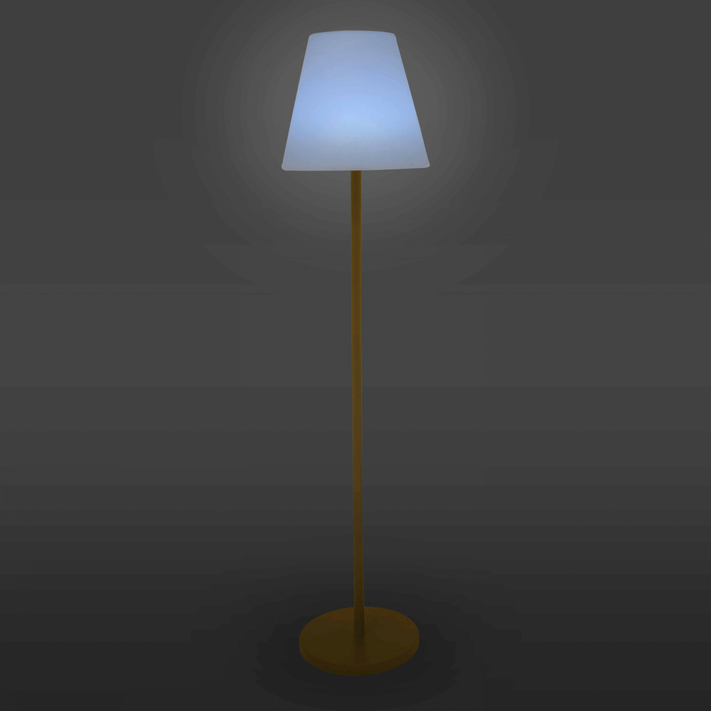 Lampadaire en acier jaune