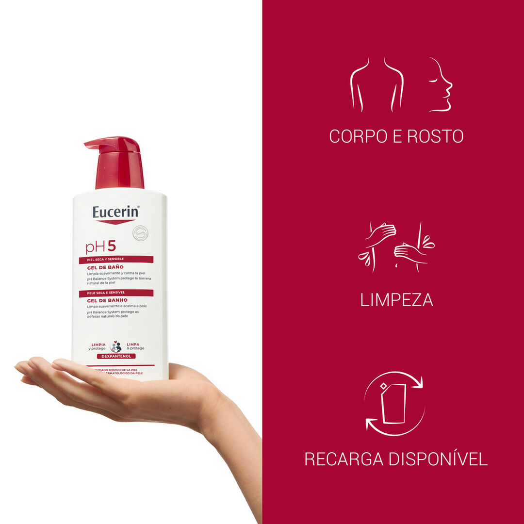 EUCERIN  pH5 Gel de Banho - 1000ml