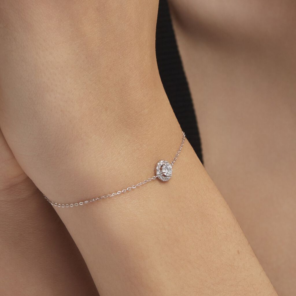 Bracelet Eurycide Or Blanc Oxyde De Zirconium