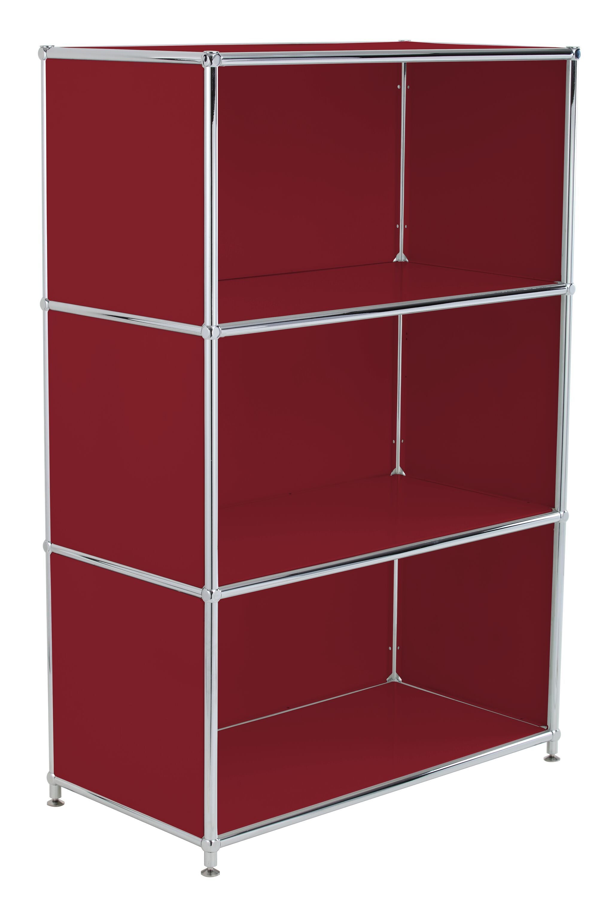 FLEXCUBE Highboard - Rot / B: 77.0 cm x T: 40.0 cm x H: 118.0 cm