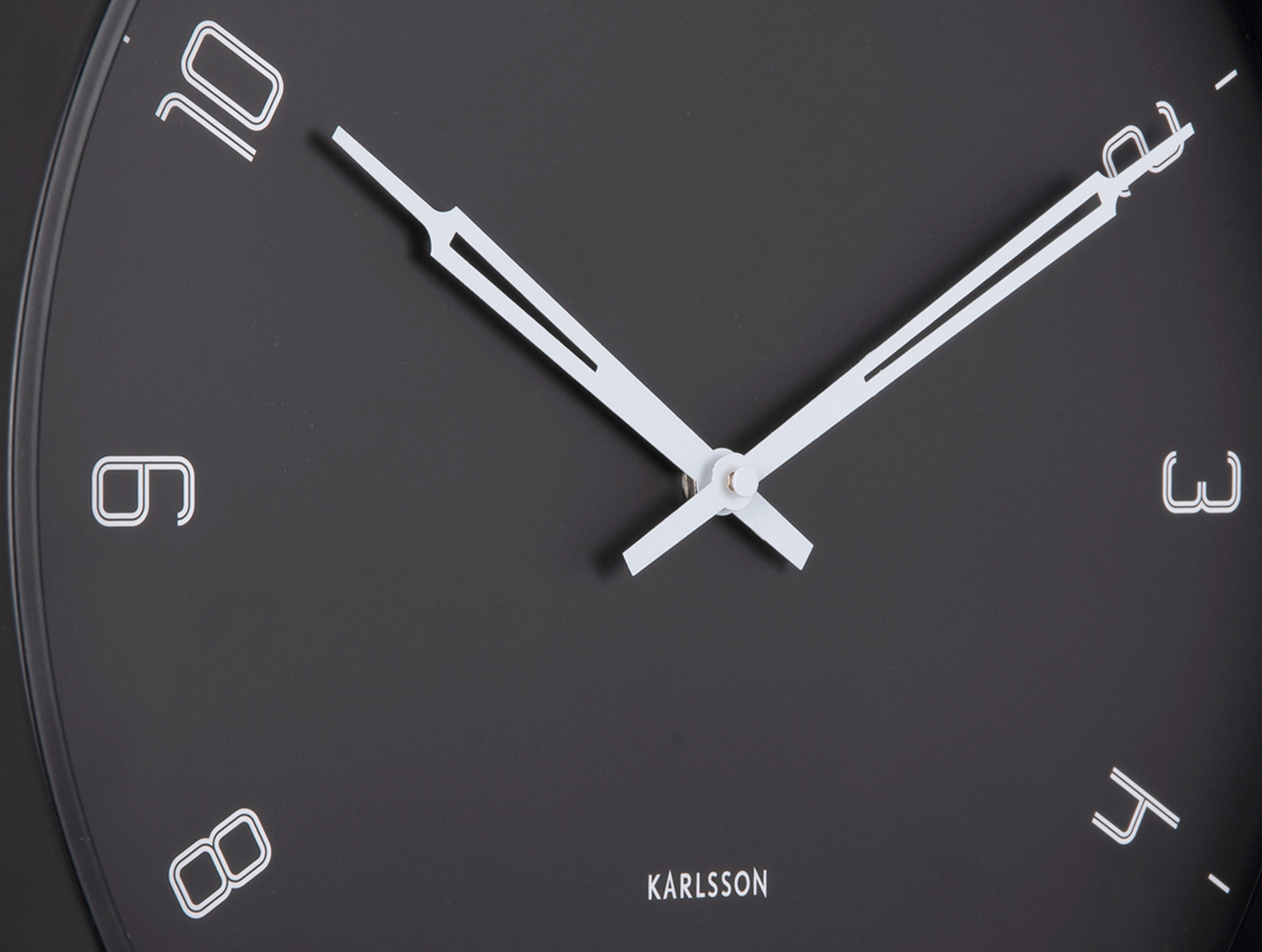 Wall clock Stark iron matt black