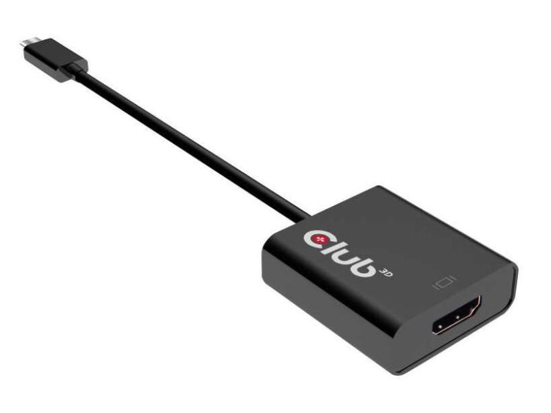 Club 3D Adapter USB 3.1 Type-C - HDMI 2.0 UHD 4K60Hz, Aktiv Aktiver USB 3.1 Type C auf HDMI 2.0 Adapter, UHD 4K 60Hz