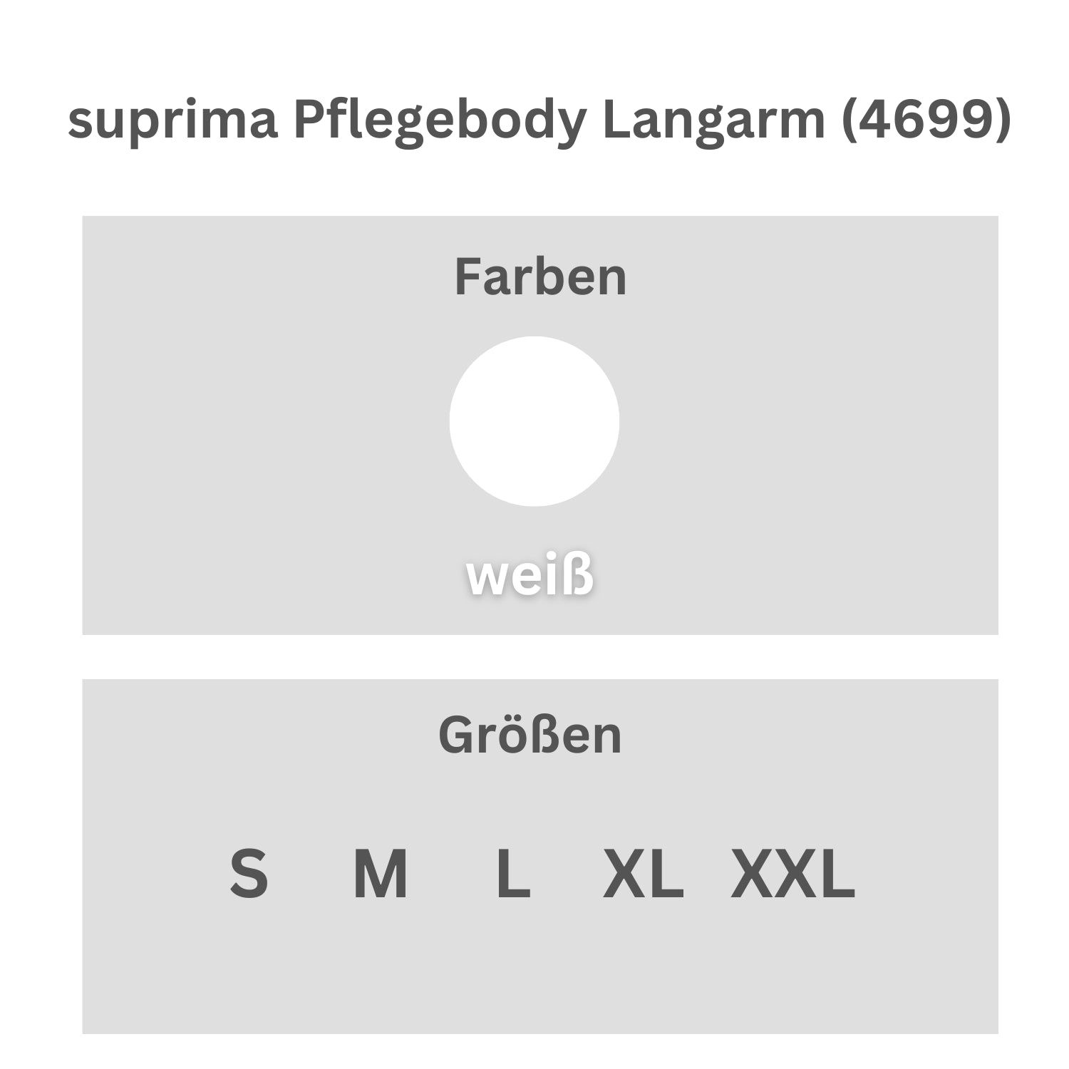 suprima Pflegebody Langarm (4699)