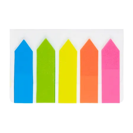 Idena Page Marker Pfeil, 100 Stück, 12 x 43 mm, 5 Neonfarben