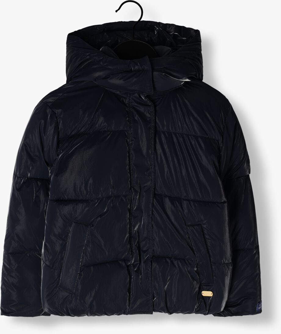 SCOTCH & SODA donkerblauwe scotch & soda gewatteerde jas shiny puffer jacket