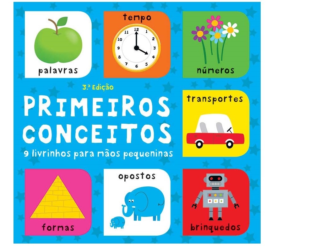 LIVRO PRIMEIROS CONCEITOS! 9 LIVRINHOS PARA MÃOS PEQUENINAS