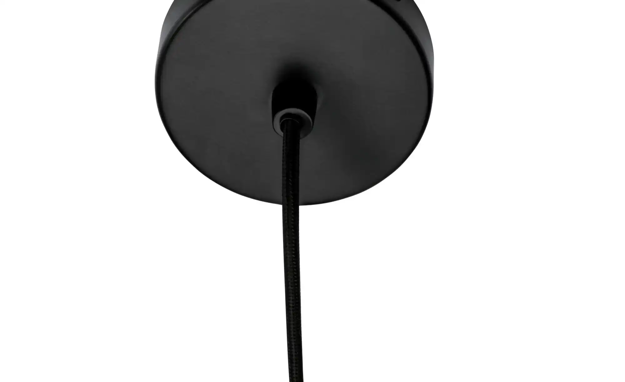 Pendelleuchte, 1-flammig, Rattan/schwarz