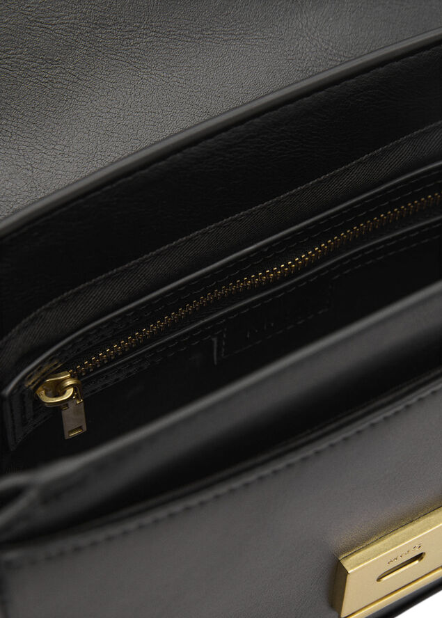 MANGO Crossbody bag with metal closure Black