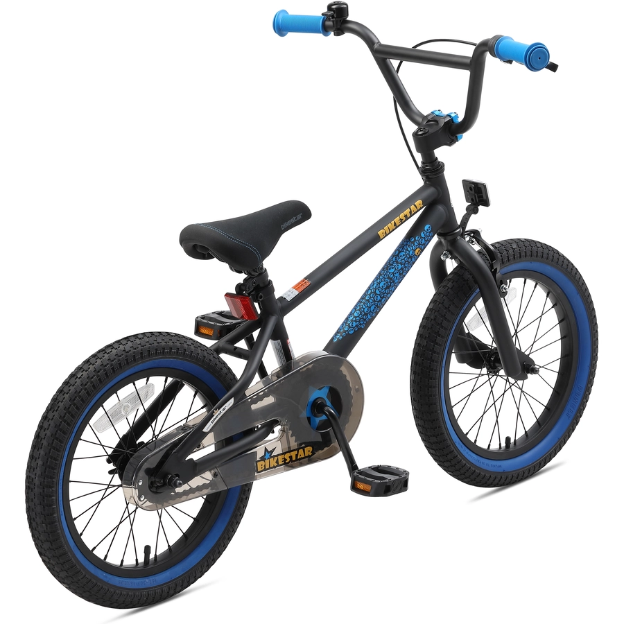 Bikestar Kinderrad 16 Zoll BMX schwarz, blau