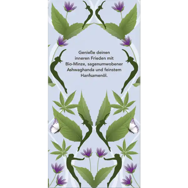 Bio-Kräutertee Peace, mit Grüner Minze, Ashwagandha und Hanfsamenöl