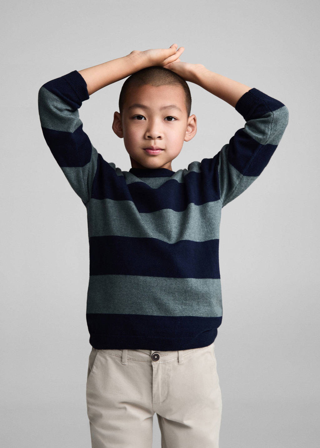 Mango Kids gebreide trui donkerblauw