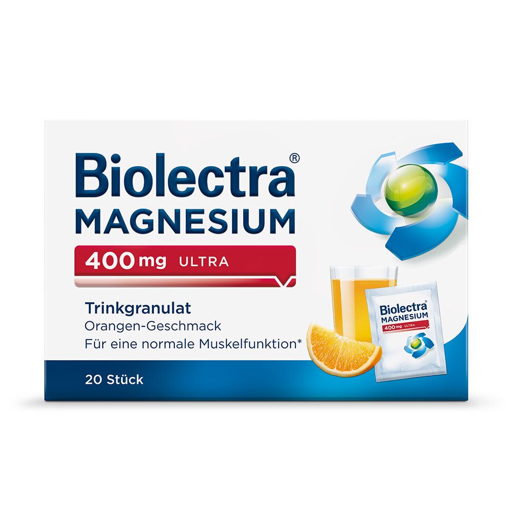 Biolectra® Magnesium 400 mg ultra Trinkgranulat Orange