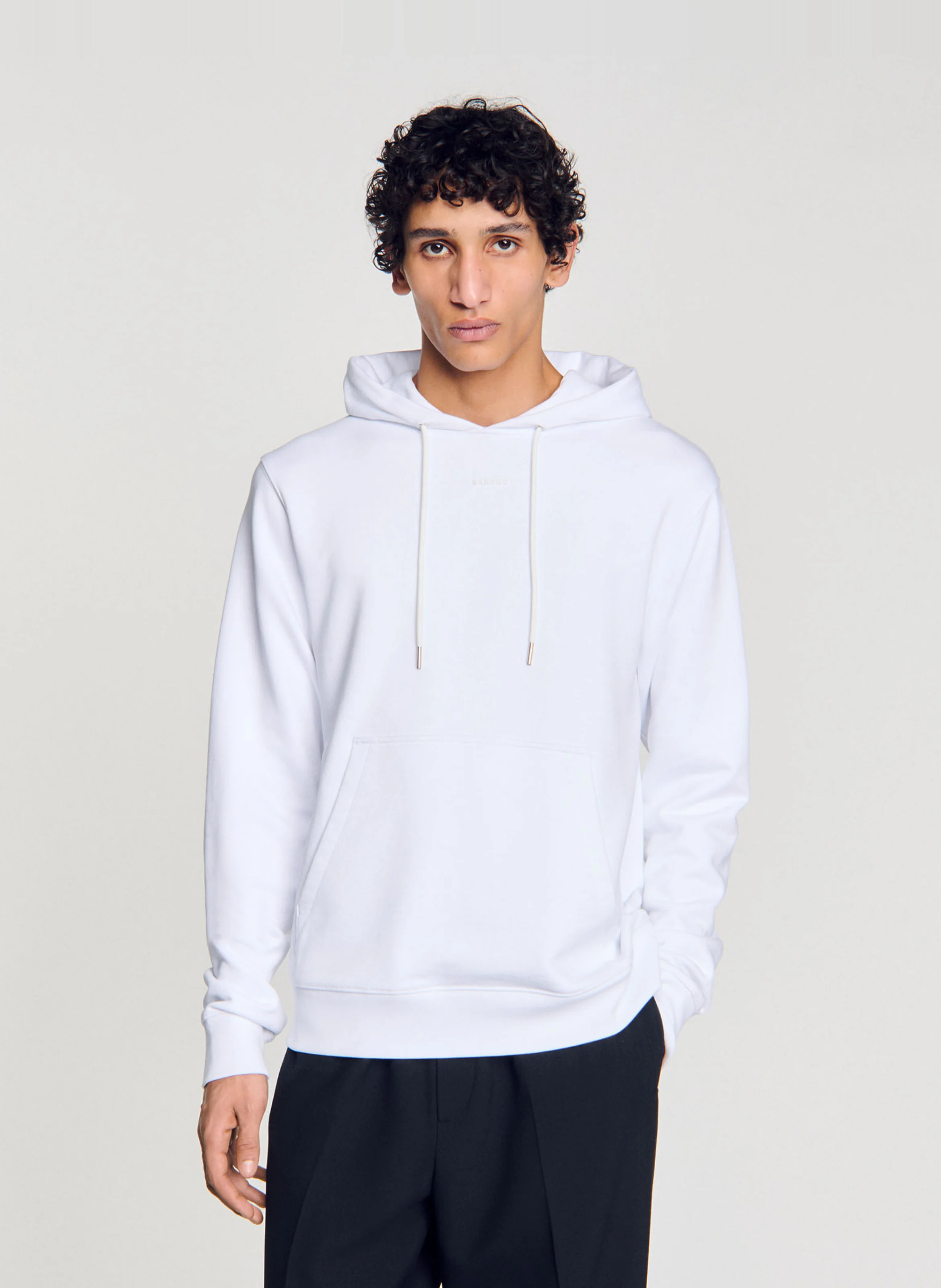 Sweat droit en coton | Blanc