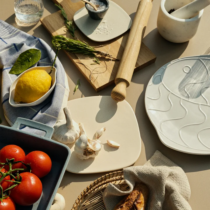 Broste Copenhagen - Pesce Platte oval, weiss