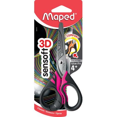 Maped Sensoft 3D Fluo - Ciseaux bouts ronds - 13 cm